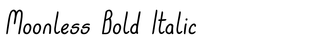 Moonless Bold Italic